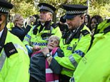 Human rights barrister, 94, among Palestine Action protesters arrested outside Labour conference in Liverpool