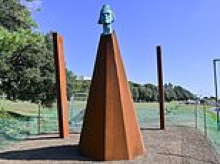 Town's 'eyesore' new sculpture which cost £54,000 to build is branded 'some rusted metal with a head on top' by locals