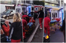 STRAVIČAN NAPAD U MIRIJEVU! Blokader gurnuo starca (81) NA AUTO U POKRETU: Sa kragnom HITNO prevezen u Urgentni! Policija TRAGA za napadačem! (VIDEO)