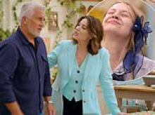 Nigella Lawson is praised by Bake Off fans for challenging and 'telling off' Paul Hollywood as they clash during Biscuit week - and Danni is the first to leave the tent