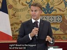 Macron calls Brexit 'biggest lie in 30 years' and takes aim at Britain's immigration and economic woes - as Andy Burnham floats idea of rejoining EU