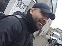 Moment drug dealer posing as Deliveroo rider is chased down by police