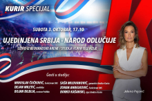 KURIR SPECIJAL “UJEDINJENA SRBIJA – NAROD ODLUČUJE”: uživo iz Beogradske arene i studija Kurir televizije – subota, 3. oktobar od 17.10
