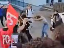 Student riot anarchy rocks France: Shocking videos show women being attacked as at least 65 teachers are hurt