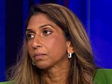 Moment black member of Question Time audience tells Suella Braverman she is 'being racist against herself' because she says she is not English