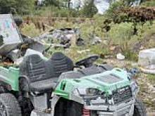 Historic beauty spot becomes dumping ground for 400 tonnes of rubbish as fly-tippers litter it with abandoned vehicles, fridges, tyres, and mattresses