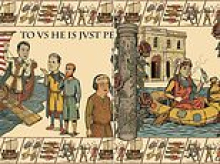 The Bayeux Parody: Keir Starmer and Angela Rayner are skewered in Tory tapestry that pokes fun at Labour's record