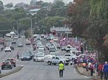 Multiple people injured after car drives into Newcastle Knights fans