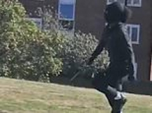 Moment masked teenager chases after a terrified student with a machete before the college is put into lockdown as police continue hunt for knifeman