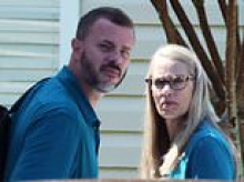 Pariah pastor John-Paul Miller tried to hold service in fried chicken shop to escape protesters outraged by wife Mica's death... only for more humiliation to ensue