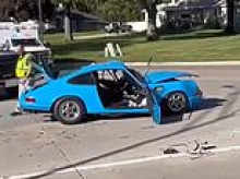 Classic car fan, 70, was enjoying sunny day in his vintage cerulean Porsche 911... until he was struck and killed by illegal migrant who blew a red light, cops say