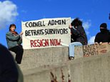Protests erupt at Cornell as hundreds of students rage over school's handling of rape case