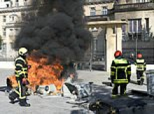 France braces itself for a day of carnage with tens of thousands expected on the streets as trade unions join far-left 'student protests'