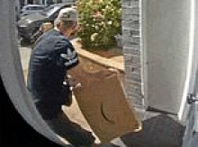 Porch pirate who stole packages of wine, champagne and designer clothing in months-long thieving spree is caught after residents compiled 'doorbell footage dossier'