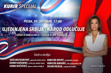 KURIR SPECIJAL “UJEDINJENA SRBIJA – NAROD ODLUČUJE”: Uživo iz Kragujevca i studija Kurir televizije –  petak, 9. oktobar, od 17.40