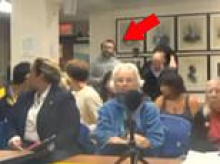 Journalist filmed lashing out at Cornell city council during fiery meeting and shouts that they've failed to afford gang rape accused any due process