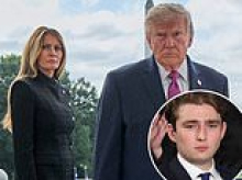 Trump's simmering anger over secret plot to take down Barron and Melania... as he raids $400m war chest to combat 'unprecedented' probe of first family if election fears come true