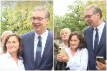 DAME SA ROMANIJE OPKOLILE VUČIĆA: Gospođa Ljubinka ga čvrsto zagrlila, pa zaplakala: 