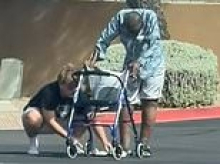 Kind-hearted teen didn't realize he was being filmed giving shoes off his feet to disabled elderly man he spotted on street