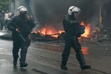 V Bruslju potekata stavka in protest proti varčevalnim ukrepom vlade. Prišlo je do nasilja.