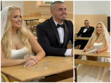 Lepa Novosađanka sela u školsku klupu u venčanici: Prvo su rekli 