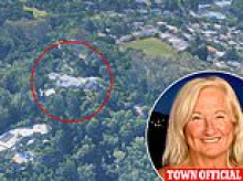 Bitter feud in ritzy California enclave erupts as famous 'Guitar House' looks to alter beloved walking trail...for a second driveway