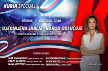 KURIR SPECIJAL “UJEDINJENA SRBIJA – NAROD ODLUČUJE”: Uživo iz Zaječara i studija Kurir televizije – utorak, 13. oktobar, od 17.40