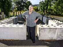 'This is Derbyshire, not North Korea': Son put 'under surveillance' by council which dumped huge 'Lego' blocks outside elderly mother's home after garden gate legal fight