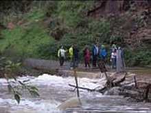Dozens of campers left stranded as floodwaters rage through Arizona mountains