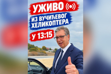 UŽIVO IZ VUČIĆEVOG HELIKOPTERA U 13.15! Obrnuo igricu pa od blokaderske laži napravio hit-foru i poručio: Vidimo se na Tiktoku i Instagramu (FOTO)