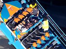 Dad who fell to his death from Six Flags roller coaster levitated and made eye contact with other riders in bloody scene that ended with him plunging onto roof of haunted house