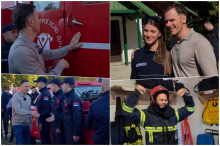 SINIŠA MALI U KLEKU RAZGOVARAO SA 200 VATROGASACA Družili se i ručali pasulj u Lovačkom domu: Važno je da njihovu profesiju cenimo i poštujemo (VIDEO)