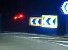 Moment thug driving stolen car hits the kerb and flies into the air before crashing during 100mph police chase