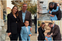 KAD JE VIDEO VUČIĆA, LUKA SE ZATRČAO I SKOČIO MU U ZAGRLJAJ! Dirljiv susret u Šapcu: 