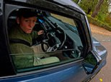 Moment Highway Code vigilante CyclingMikey catches Taron Egerton using his phone behind the wheel