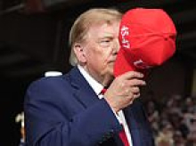 Raspy Trump jokes he'll send a lookalike robot on campaign trail as his voice strains under punishing midterm blitz