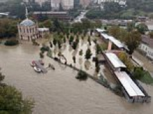 Devastating rainfall leaves three dead as streets are turned into rivers in Istanbul
