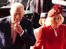 King and Queen ignore small but loud group of protestors in Wales - and the noise of Meghan and Harry out on their first joint appearance since return to UK