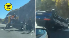 VIDEO Auto završio na krovu na A1: 'Prizor je uznemirujuć...'
