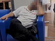 Security guard caught 'sleeping on the job' just hours before hospital patient allegedly doused three people in petrol and set one on fire in Sydney