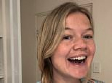 Shark attack survivor Leah Stewart celebrates major recovery milestone four months after losing her arm and ties her hair on her own