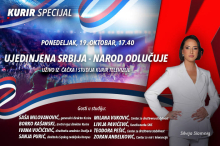 KURIR SPECIJAL “UJEDINJENA SRBIJA – NAROD ODLUČUJE”: uživo iz Čačka i studija Kurir televizije –  danas od 17.40

