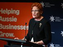 Pauline Hanson apologises over cartoon mocking Jacqui Lambie's vaginal prolapse - just a day after telling her to 'get over it' and 'lighten up'
