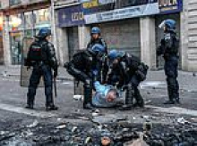 Female British tourist's calf is torn off by projectile after being caught up in French riots