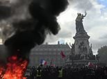 BBC is mocked for calling French riots 'mostly peaceful' while showing videos of Paris in flames and thugs fighting police