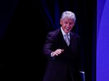 Bill Clinton looks frail during very rare public appearance as Democrats pull out big guns in Florida ahead of final election sprint