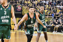 Cedevita Olimpija se je v Solunu dobro upirala močnemu Arisu